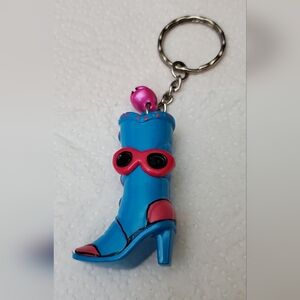 Novelty Key Ring**Blue High Heel Boot**
